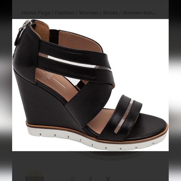 Linea Paolo Wedge Sandals Size 7.5 - Picture 1 of 9